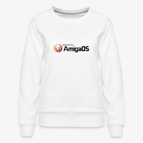 PoweredByAmigaOS Black - Women's Premium Sweatshirt