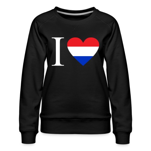 Ik hou van Nederland | Hart met rood wit blauw - Vrouwen premium sweater