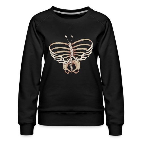 Butterfly Skeleton - Women's Premium Sweatshirt