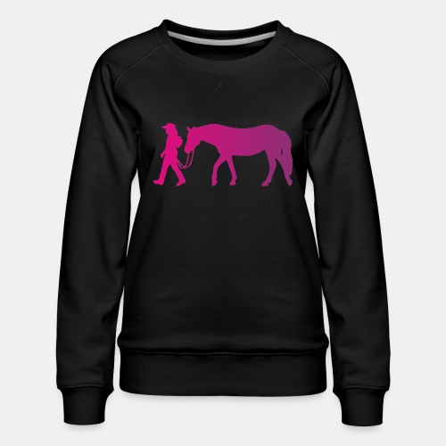 Mädchen führt Pferd, Horsemanship - Frauen Premium Pullover