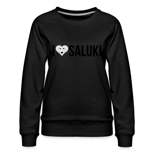 I Love Saluki - Felpa premium da donna