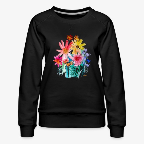 Blumenstrauß aquarell - Frauen Premium Pullover