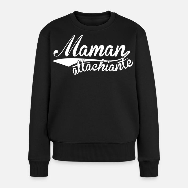 Maman attachiante - Pull Premium bio Femme - noir