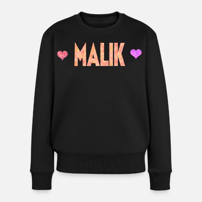 Malik - Frauen Premium Bio Pullover - Schwarz