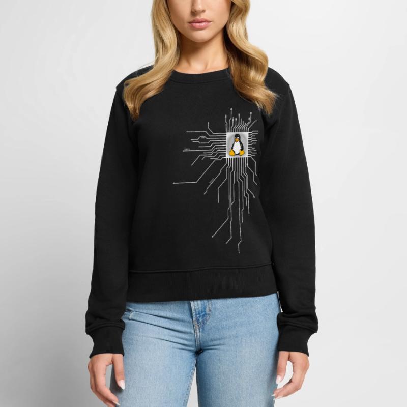 platine Pinguin Core Herz Computer pc Nerd program Frauen Premium Bio Pullover