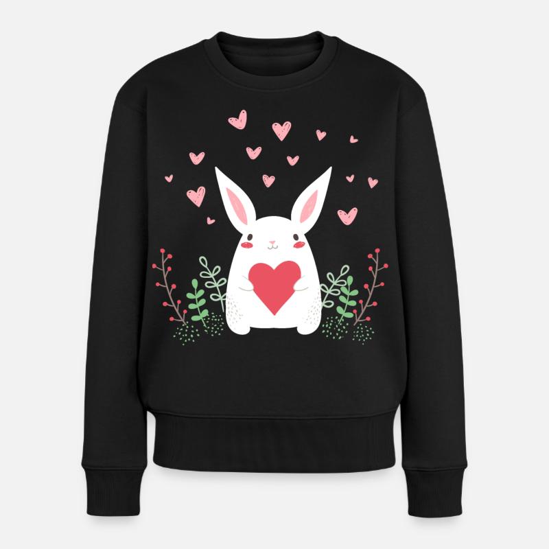 Eastern Bunny Easter Bunny Rabbit Ears Cute LOL - Women's Premium Organic Jumper - black
