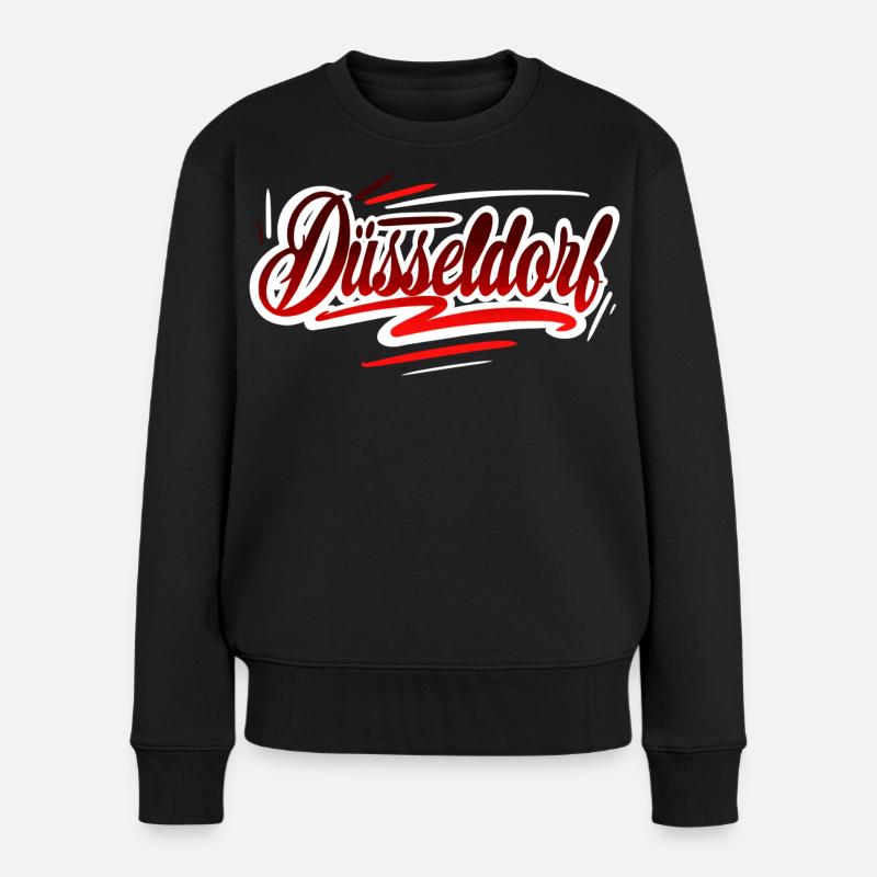 Düsseldorf - Frauen Premium Bio Pullover - Schwarz