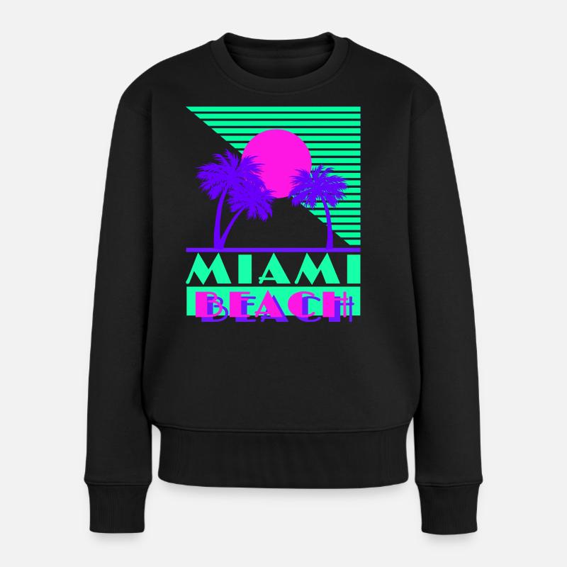 Miami Beach Green - Pull Premium bio Femme - noir