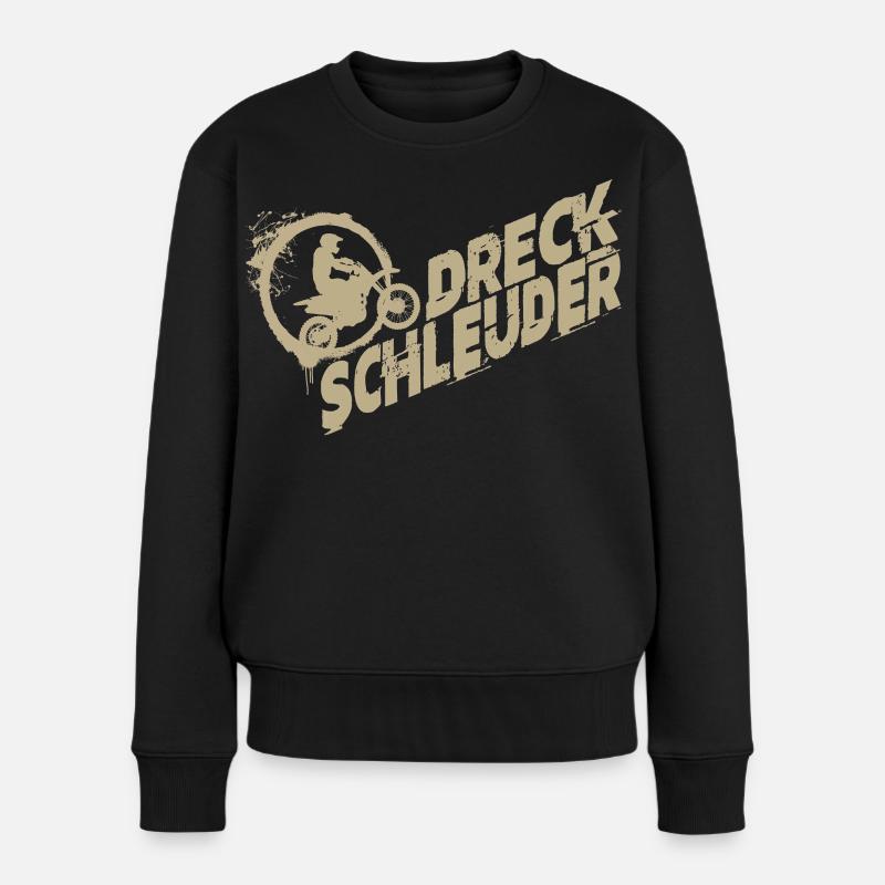 Motocross Motorrad Geschenk - Frauen Premium Bio Pullover - Schwarz