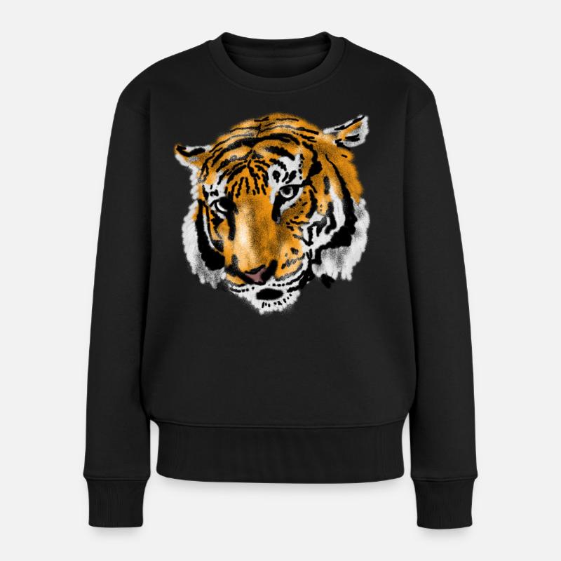 tiger - Women's Premium Organic Jumper - black
