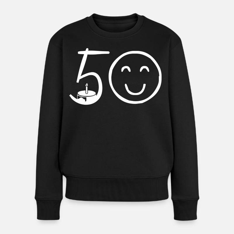 50. Geburtstag - Frauen Premium Bio Pullover - Schwarz