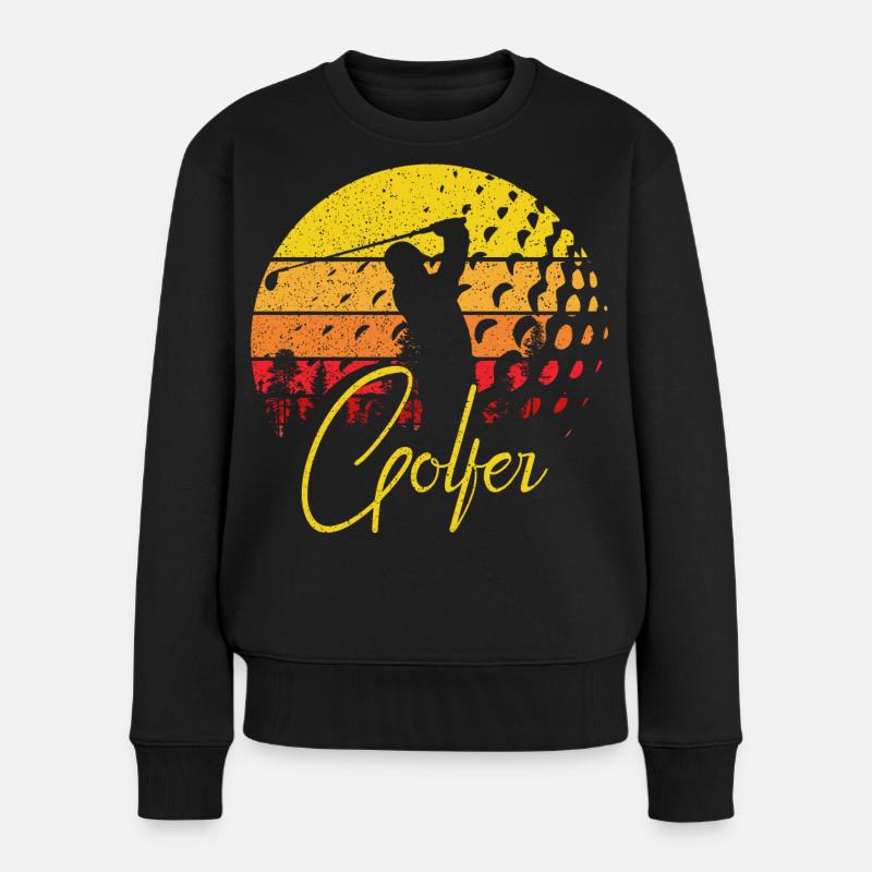 Golf Golfer Vintage - Pull Premium bio Femme - noir