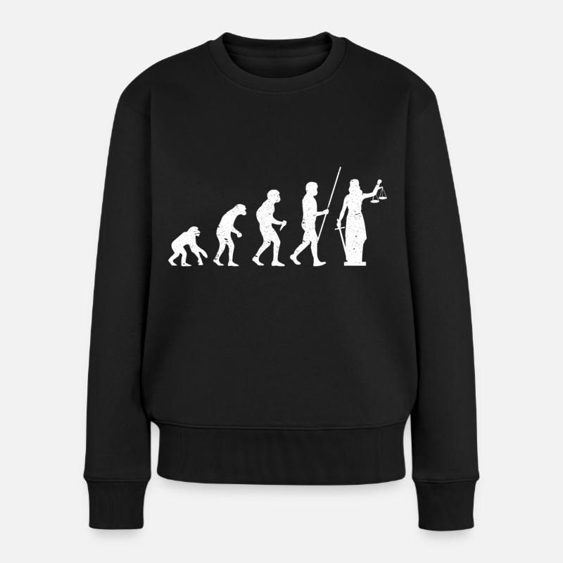 Juriste Jurist Law Justitia Évolution - Pull Premium bio Femme - noir