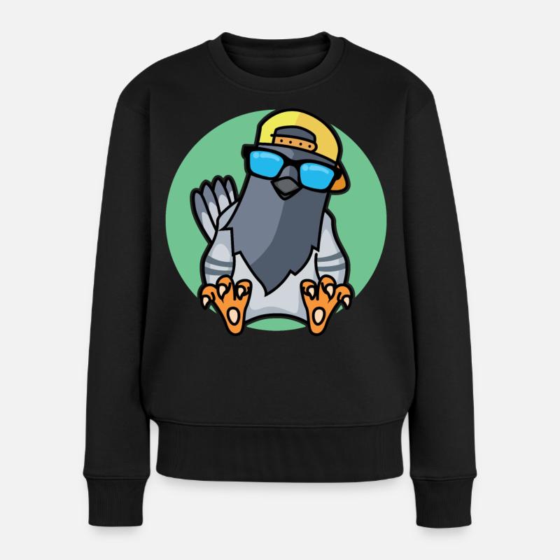 Cooles Täubchen - Frauen Premium Bio Pullover - Schwarz