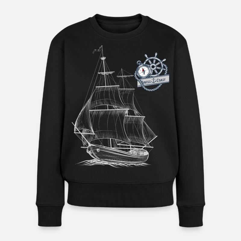 Darss Coast - Dein Statement für den Darß - Frauen Premium Bio Pullover - Schwarz