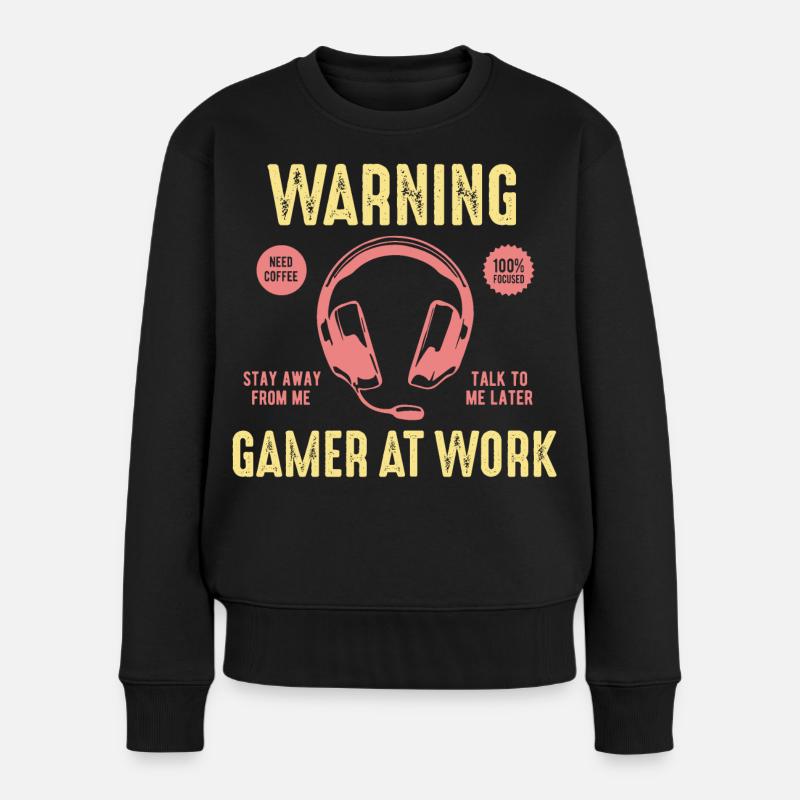 Computerspiele - Frauen Premium Bio Pullover - Schwarz