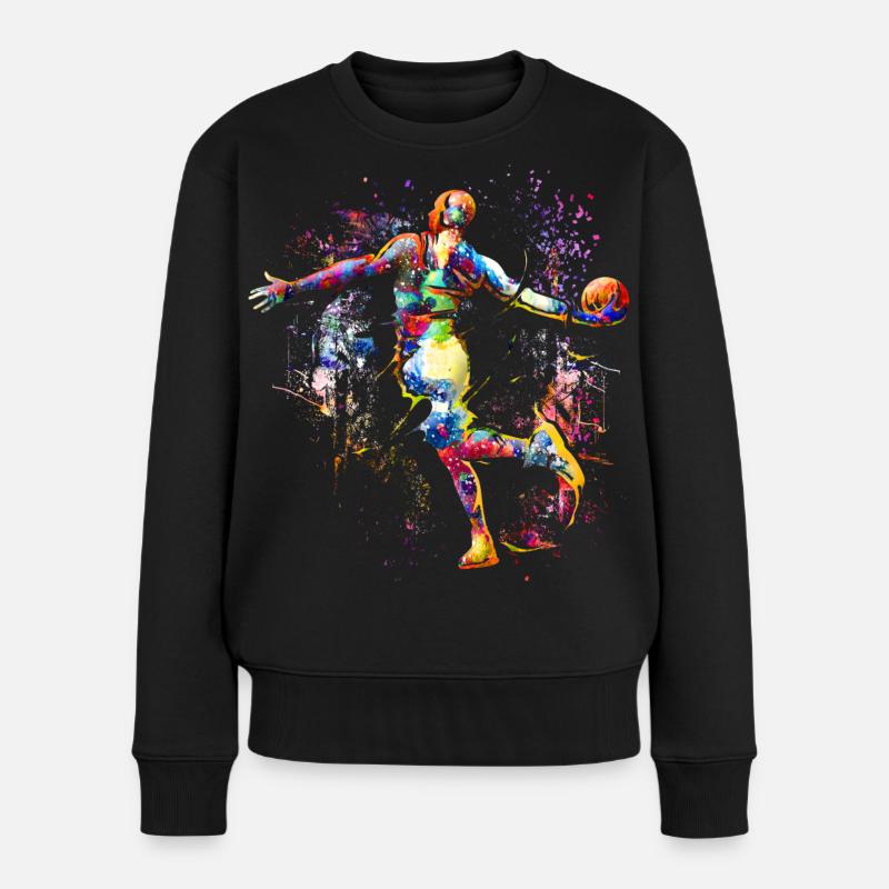 Joueurs de basket-ball - Basketball - SlamDunk - Pull Premium bio Femme - noir