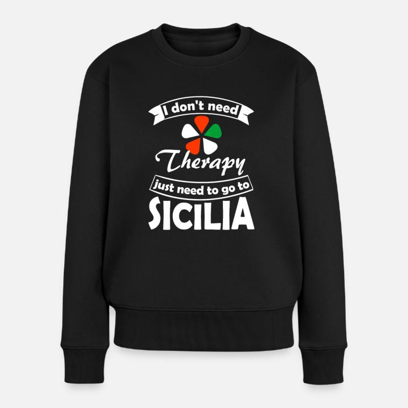 La Sicile - Pull Premium bio Femme - noir