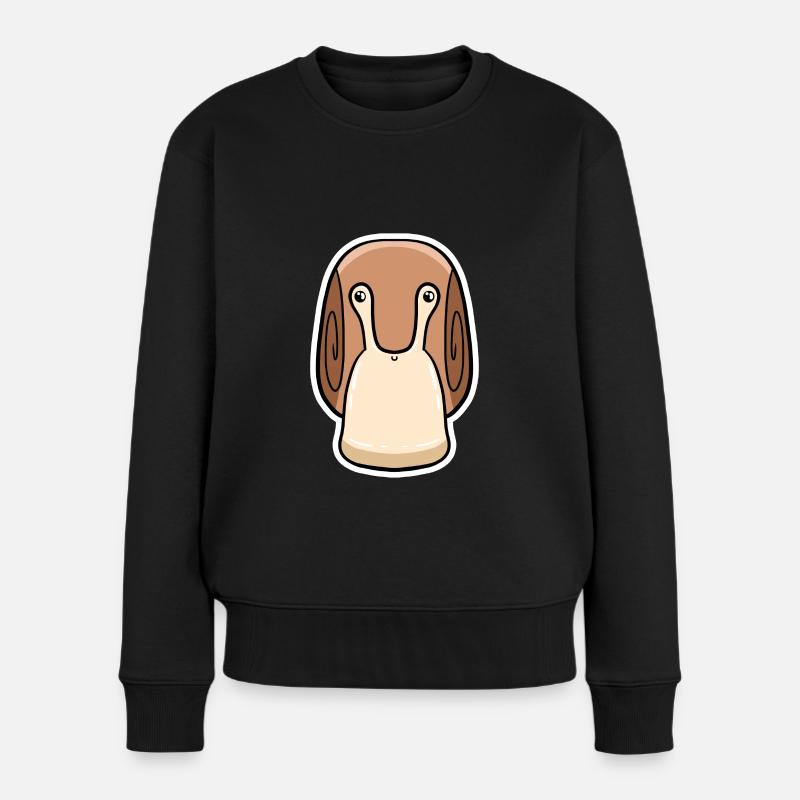 Schnecke - Frauen Premium Bio Pullover - Schwarz