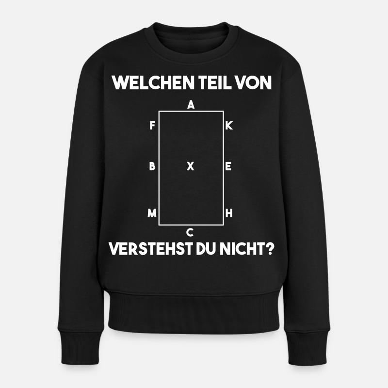 Reiten Reitlehrerin lustiger Spruch zu Bahnpunkten - Frauen Premium Bio Pullover - Schwarz