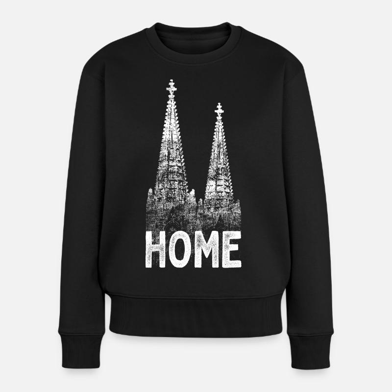 Köln Heimat Home Karneval Liebe Cologne Kölner Dom - Frauen Premium Bio Pullover - Schwarz