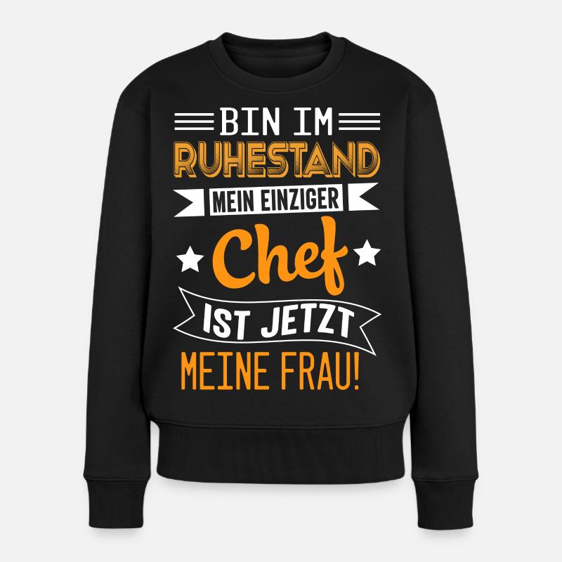 Rente Pension Ruhestand Rentner 2021 - Frauen Premium Bio Pullover - Schwarz