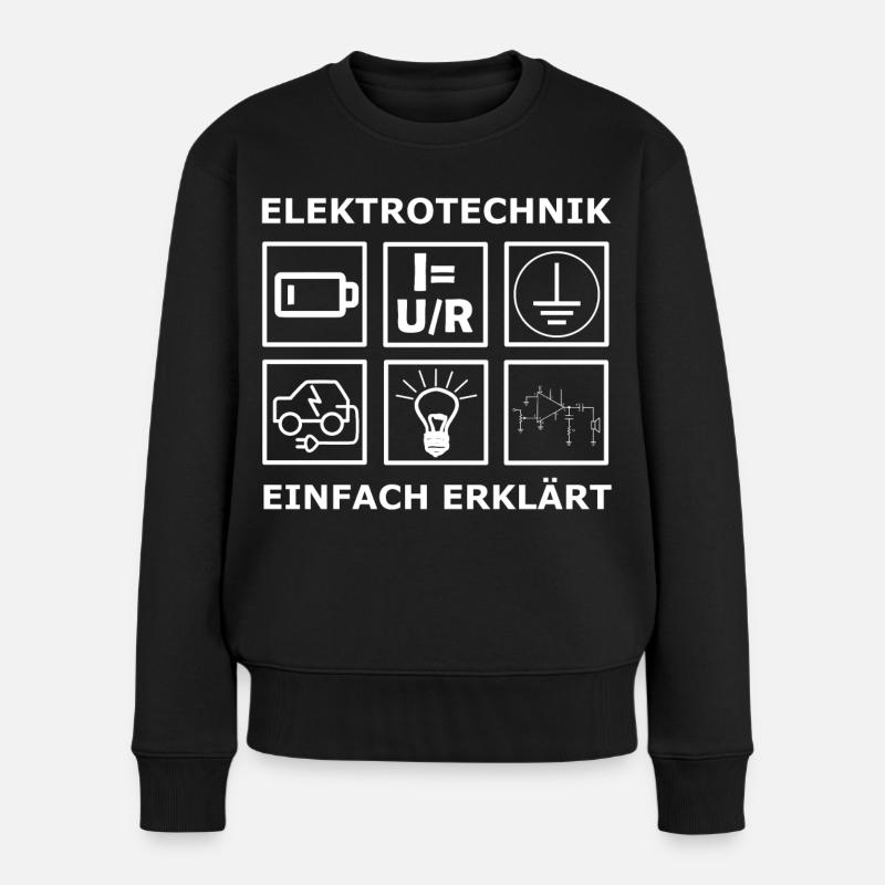 Elektrotechnik Ingenieur Studium - Frauen Premium Bio Pullover - Schwarz