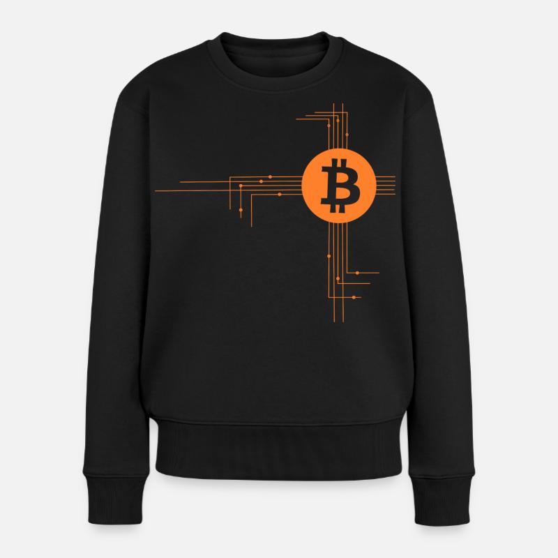 Bitcoin - Frauen Premium Bio Pullover - Schwarz