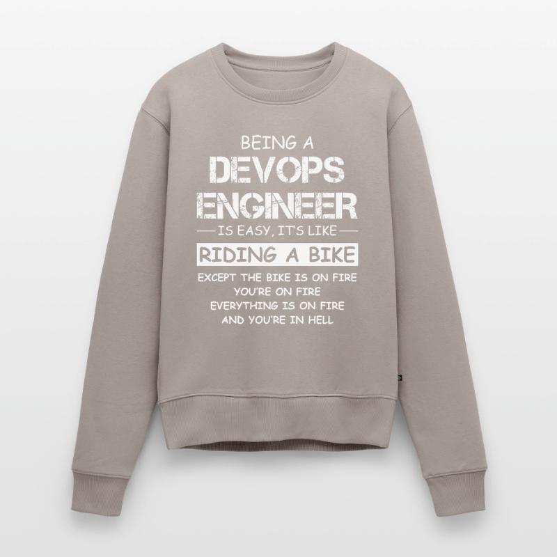 DevOps Engineer Fire Motorcycle Quote Women's Premium Organic Jumper
