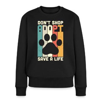 Ne magasinez pas Adoptez Cat Rescue Animal Rights - Pull Premium bio Femme - noir - Devant - Julia (174cm)