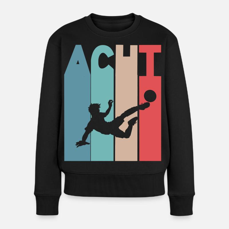 8 Jahre Kinder 8. Geburtstag Fußball - Frauen Premium Bio Pullover - Schwarz
