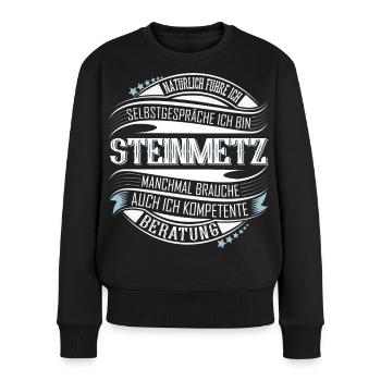Steinmetz - Frauen Premium Bio Pullover - Schwarz - Vorne - Julia (174cm)