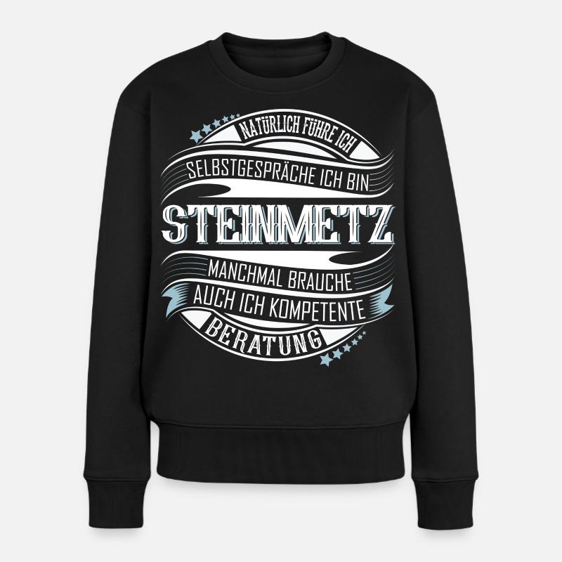 Steinmetz - Frauen Premium Bio Pullover - Schwarz