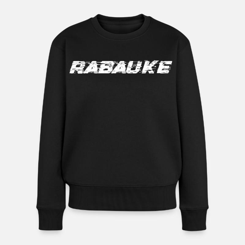 Rabauke - Frauen Premium Bio Pullover - Schwarz
