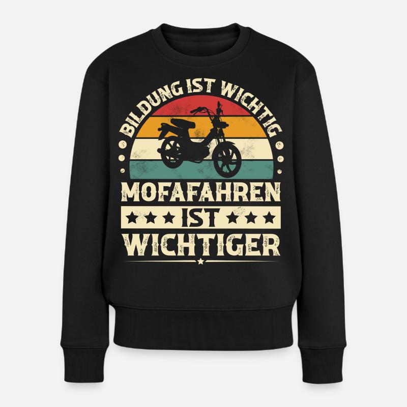 Mofa - Frauen Premium Bio Pullover - Schwarz