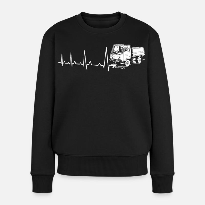 Herzschlag - Multicar M25 - Frauen Premium Bio Pullover - Schwarz