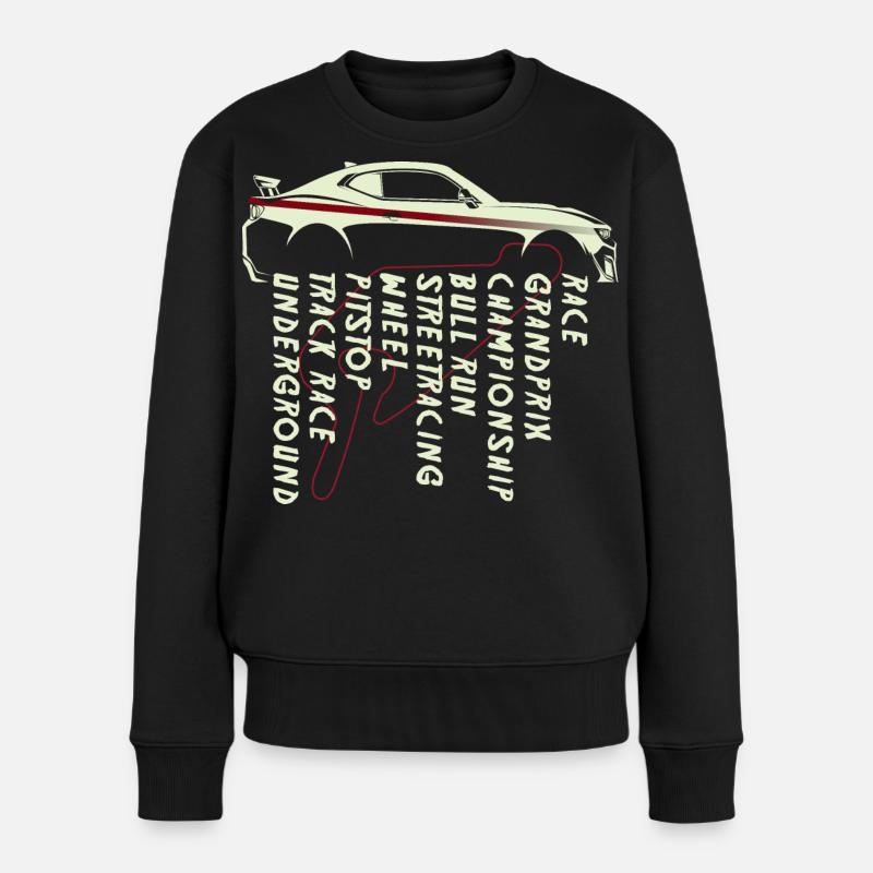 Motorsport Renn - Frauen Premium Bio Pullover - Schwarz