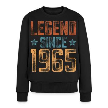 1965 Geboren Geburtsjahr Geburtstag - Frauen Premium Bio Pullover - Schwarz - Vorne - Julia (174cm)