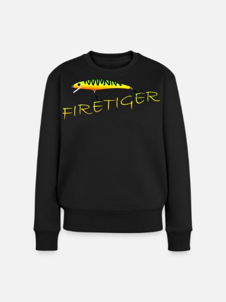 Firetiger - Frauen Premium Bio Pullover - Schwarz