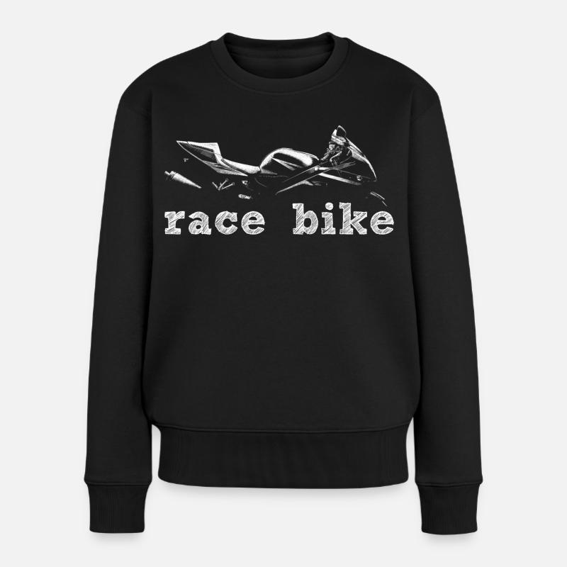 Race bike - Frauen Premium Bio Pullover - Schwarz