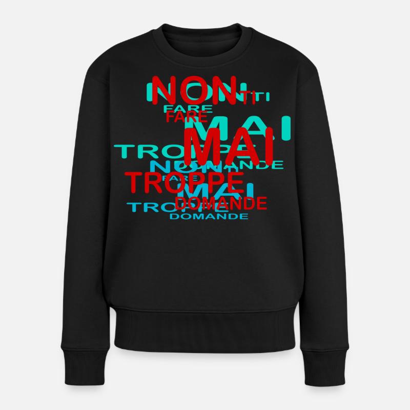 trop de questions - Pull Premium bio Femme - noir