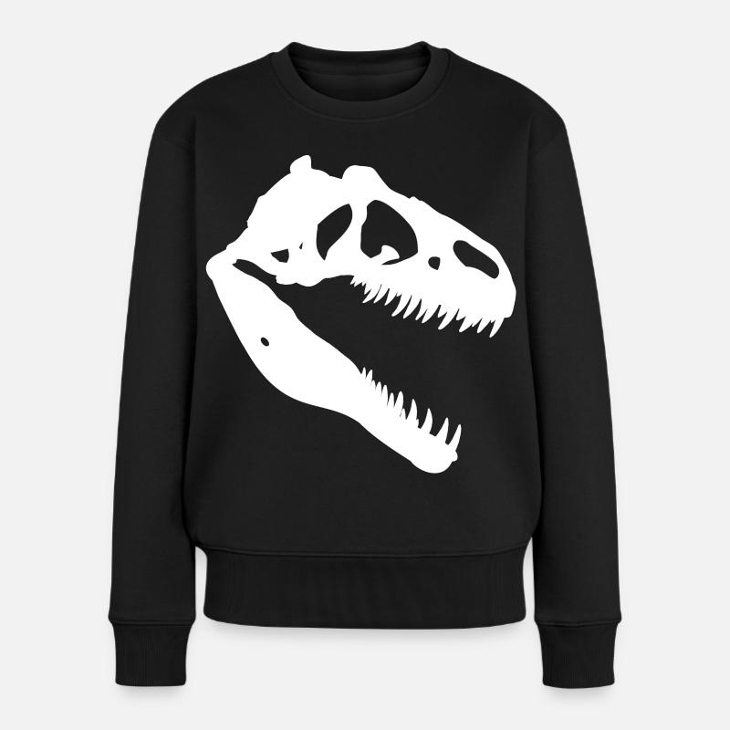 Tête de Tyrannosaure Rex - Pull Premium bio Femme - noir