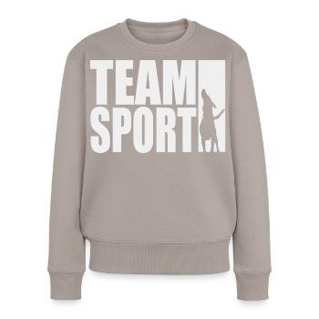 Teamsport Motiv Hundesport IGP Shirt - Frauen Premium Bio Pullover - Taupe - Vorne - Julia (174cm)