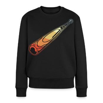 Vintage Baseballschläger - Frauen Premium Bio Pullover - Schwarz - Vorne - Julia (174cm)