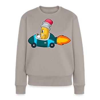 Voiture crayon - Pull Premium bio Femme - taupe - Devant - Julia (174cm)