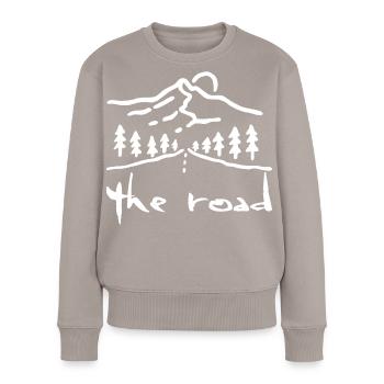 Die weiße Straße - Frauen Premium Bio Pullover - Taupe - Vorne - Julia (174cm)
