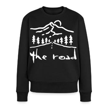 Die weiße Straße - Frauen Premium Bio Pullover - Schwarz - Vorne - Julia (174cm)