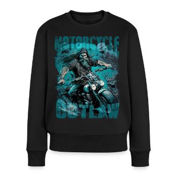 Motard hors-la-loi - Pull Premium bio Femme - noir - Devant - Julia (174cm)