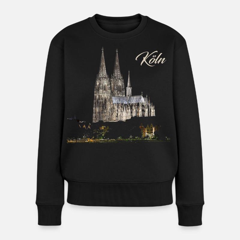 Köln - Frauen Premium Bio Pullover - Schwarz
