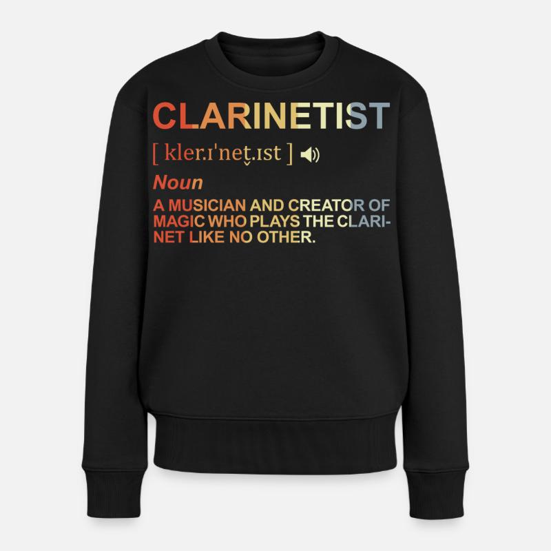 Signification clarinettiste - Pull Premium bio Femme - noir